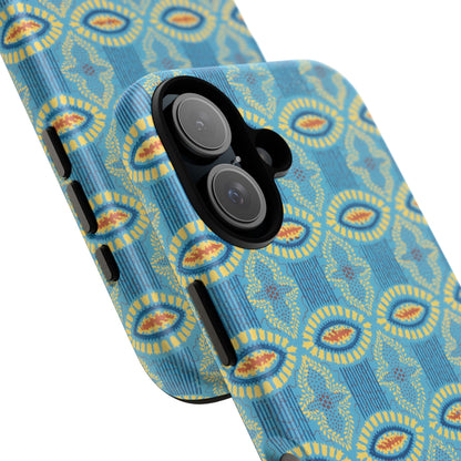 Turquoise Retro Geometric iPhone Case