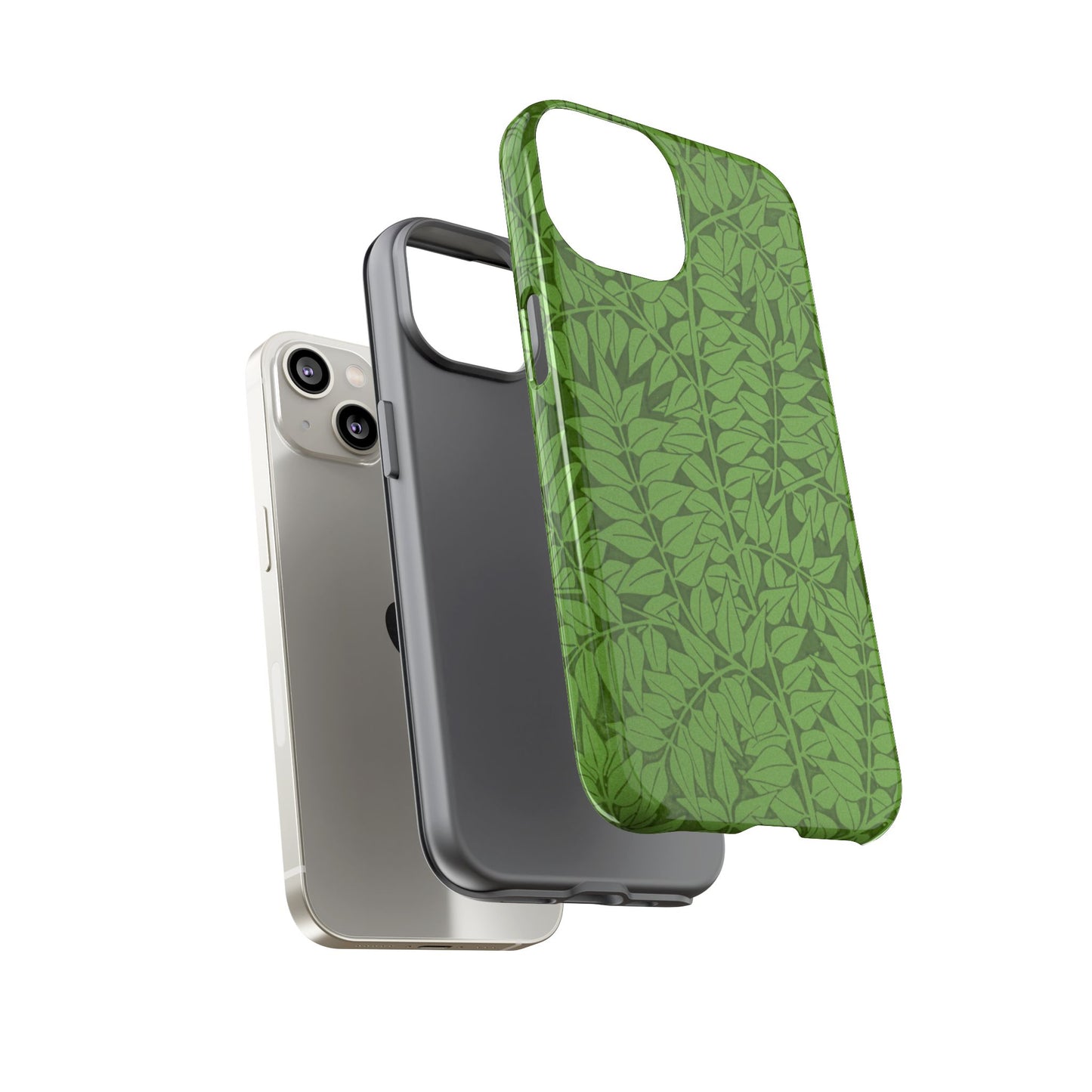 Antique Green Branch Pattern by William Morris iPhone Case