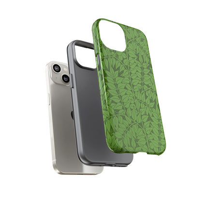 Antique Green Branch Pattern by William Morris iPhone Case