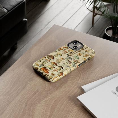 Mushrooms Vintage Field Guide iPhone Case