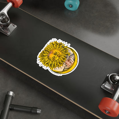 Sun and Moon Sticker :: All-Weather, Water-Resistant Vinyl (5 sizes)