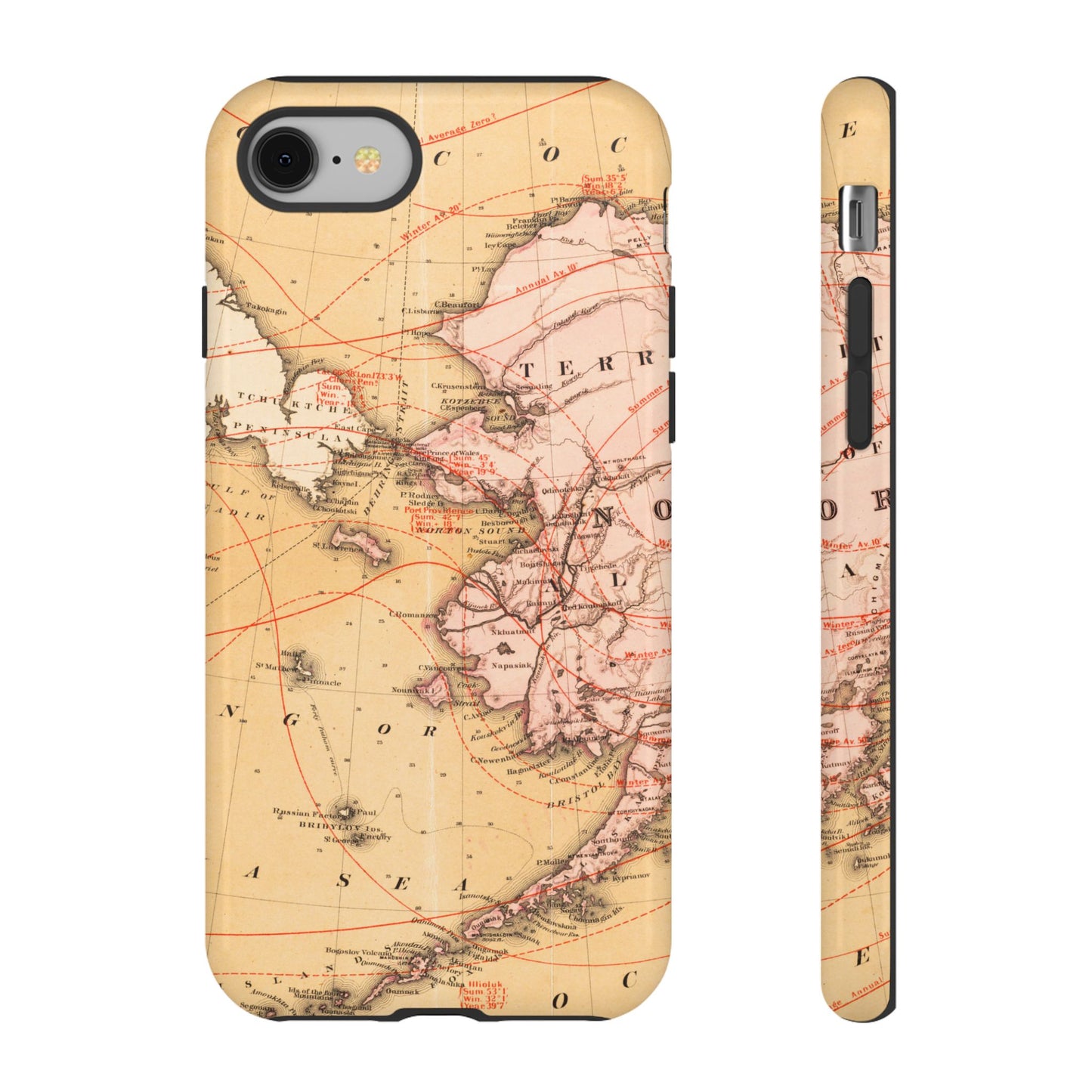 Alaska Territory Antique Map iPhone Case