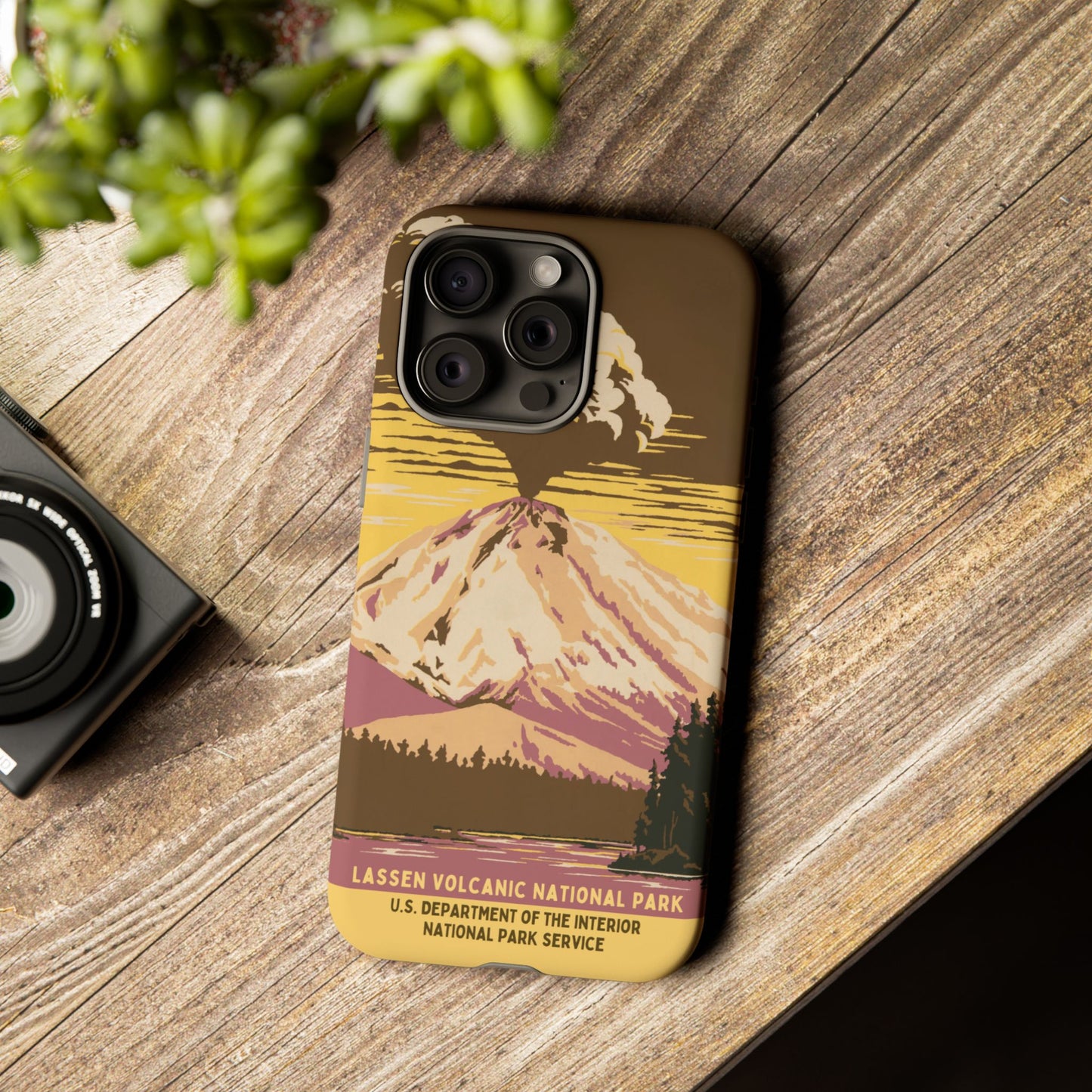 Lassen Volcanic National Park Retro iPhone Case