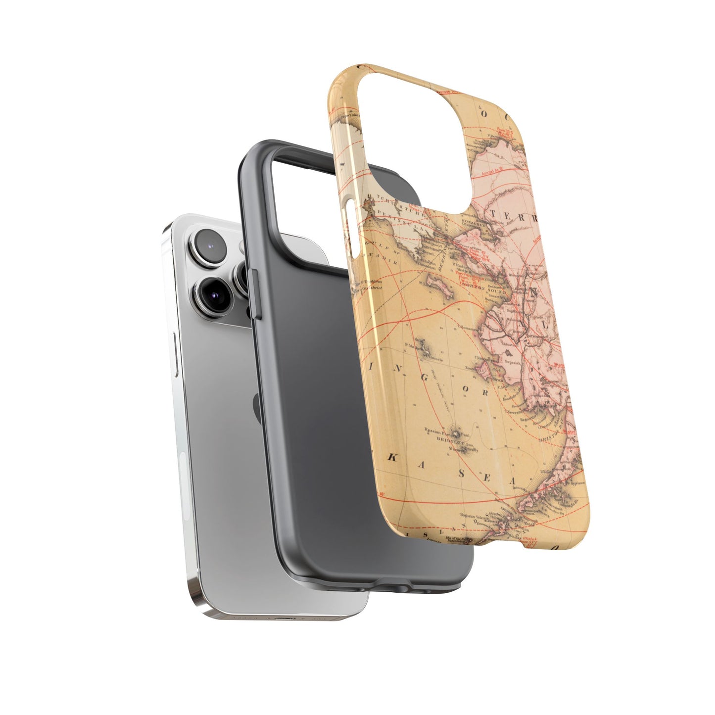 Alaska Territory Antique Map iPhone Case