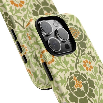 Olive & Orange Vintage Botanical iPhone Case