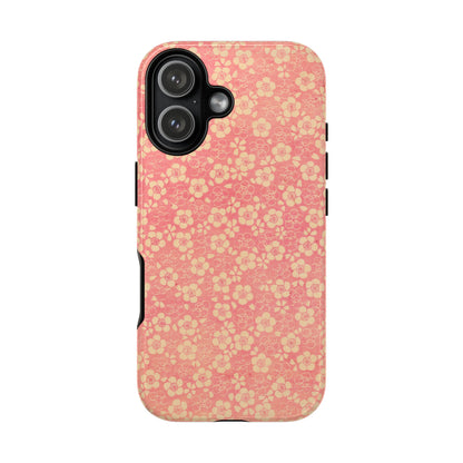 Pink Pattern Scattered Flowers iPhone Case