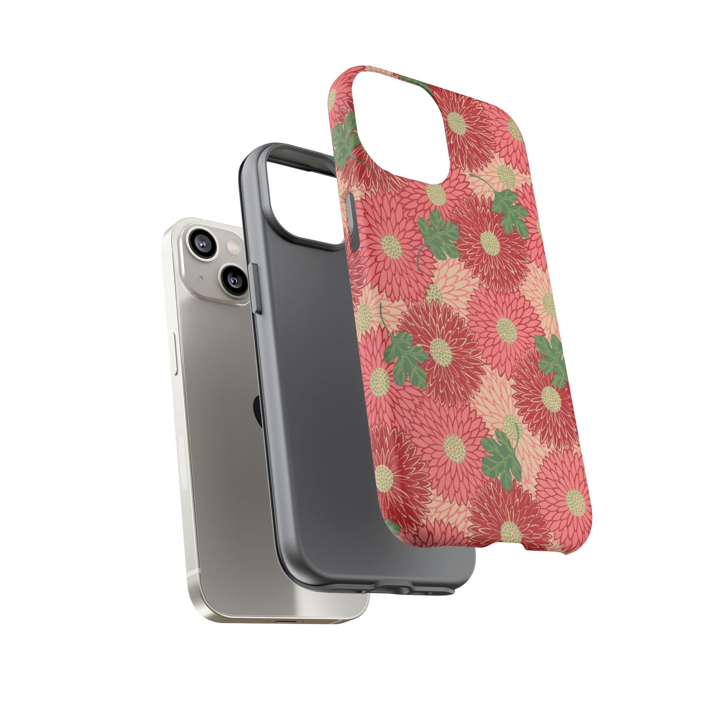 Pink Chrysanthemums Vintage iPhone Case