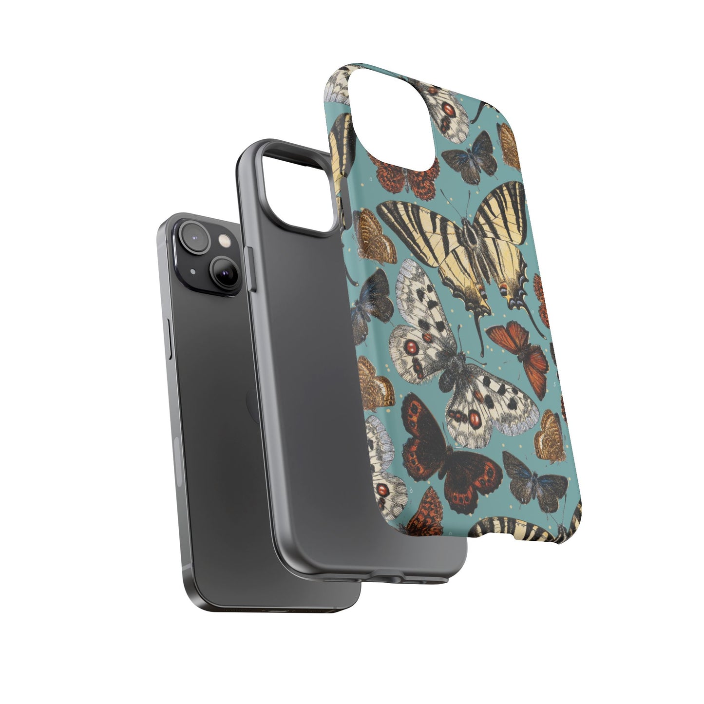 Butterflies Vintage Illustration iPhone Case