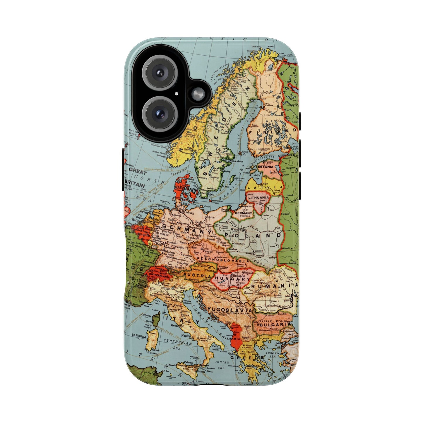 Wanderlust Vintage Map of Europe iPhone Case
