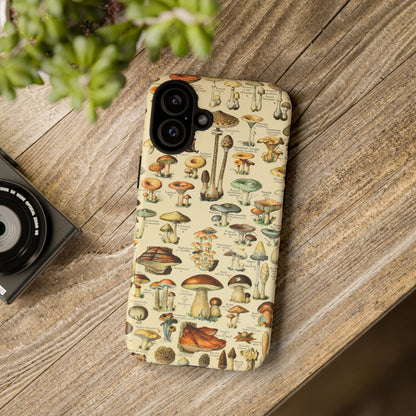 Mushrooms Vintage Field Guide iPhone Case