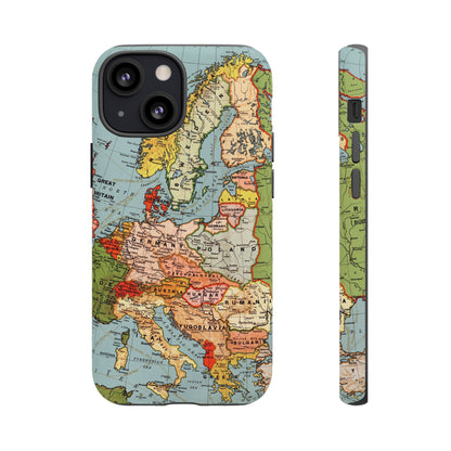 Wanderlust Vintage Map of Europe iPhone Case
