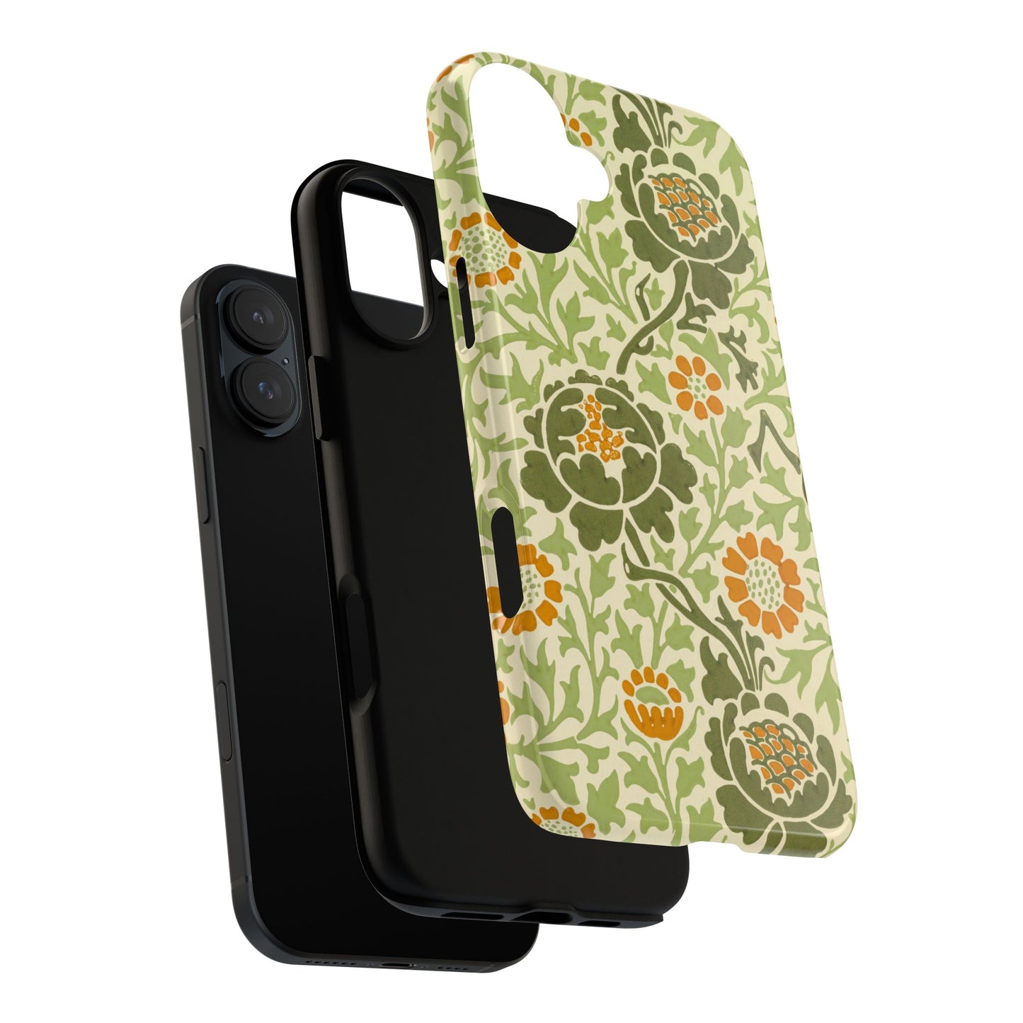 Olive & Orange Vintage Botanical iPhone Case