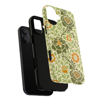 Olive & Orange Vintage Botanical iPhone Case
