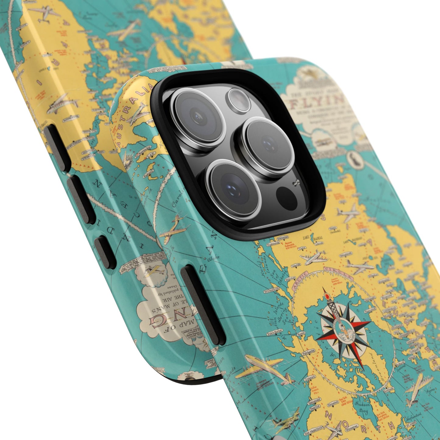 Map of Flying Retro iPhone Case