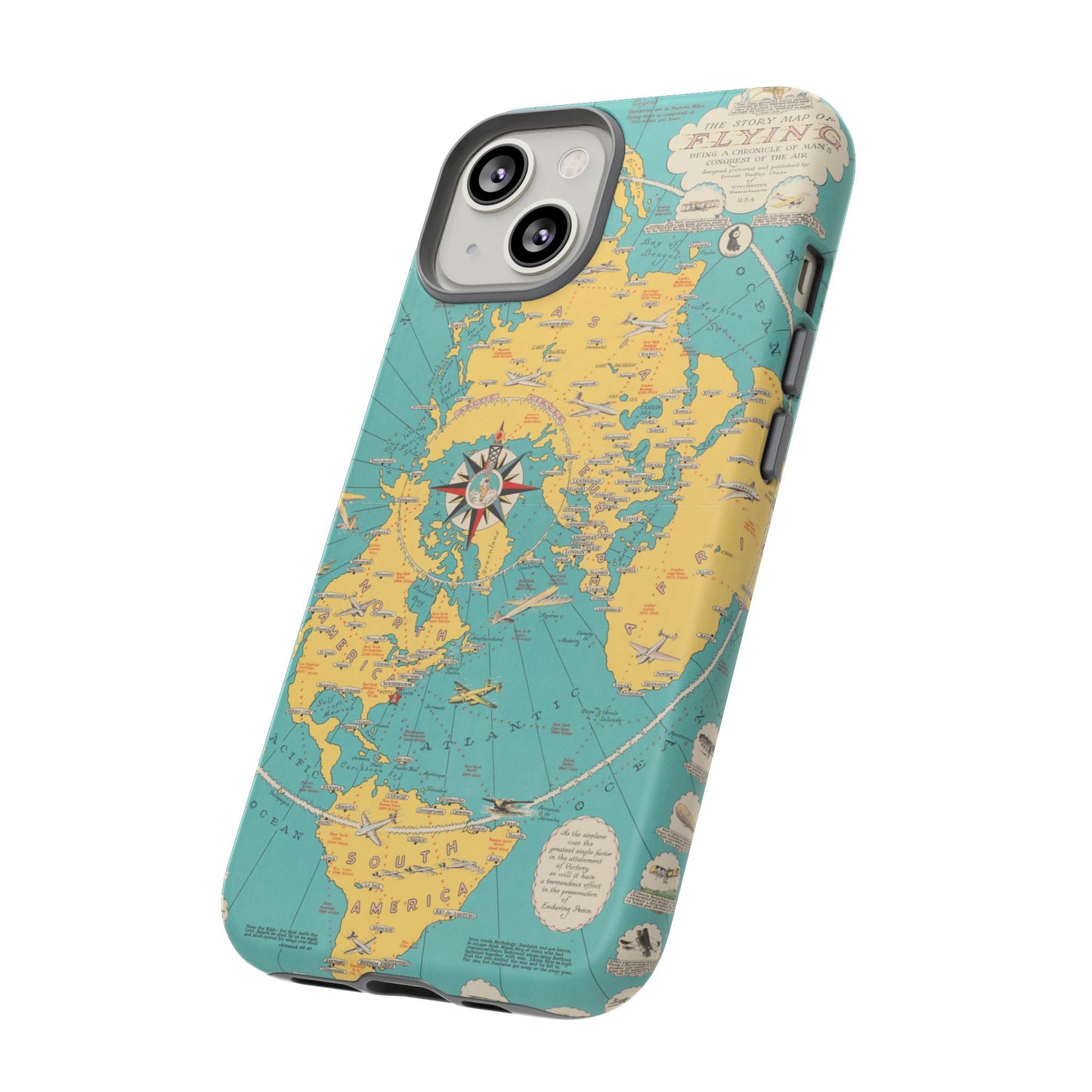 Map of Flying Retro iPhone Case
