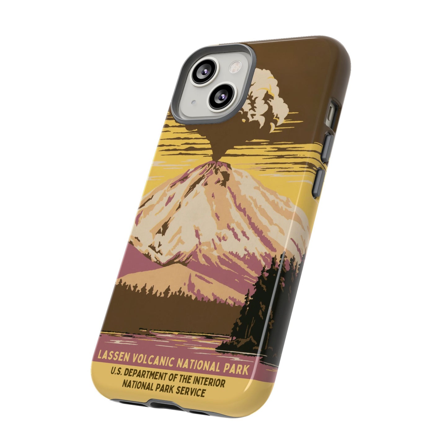 Lassen Volcanic National Park Retro iPhone Case