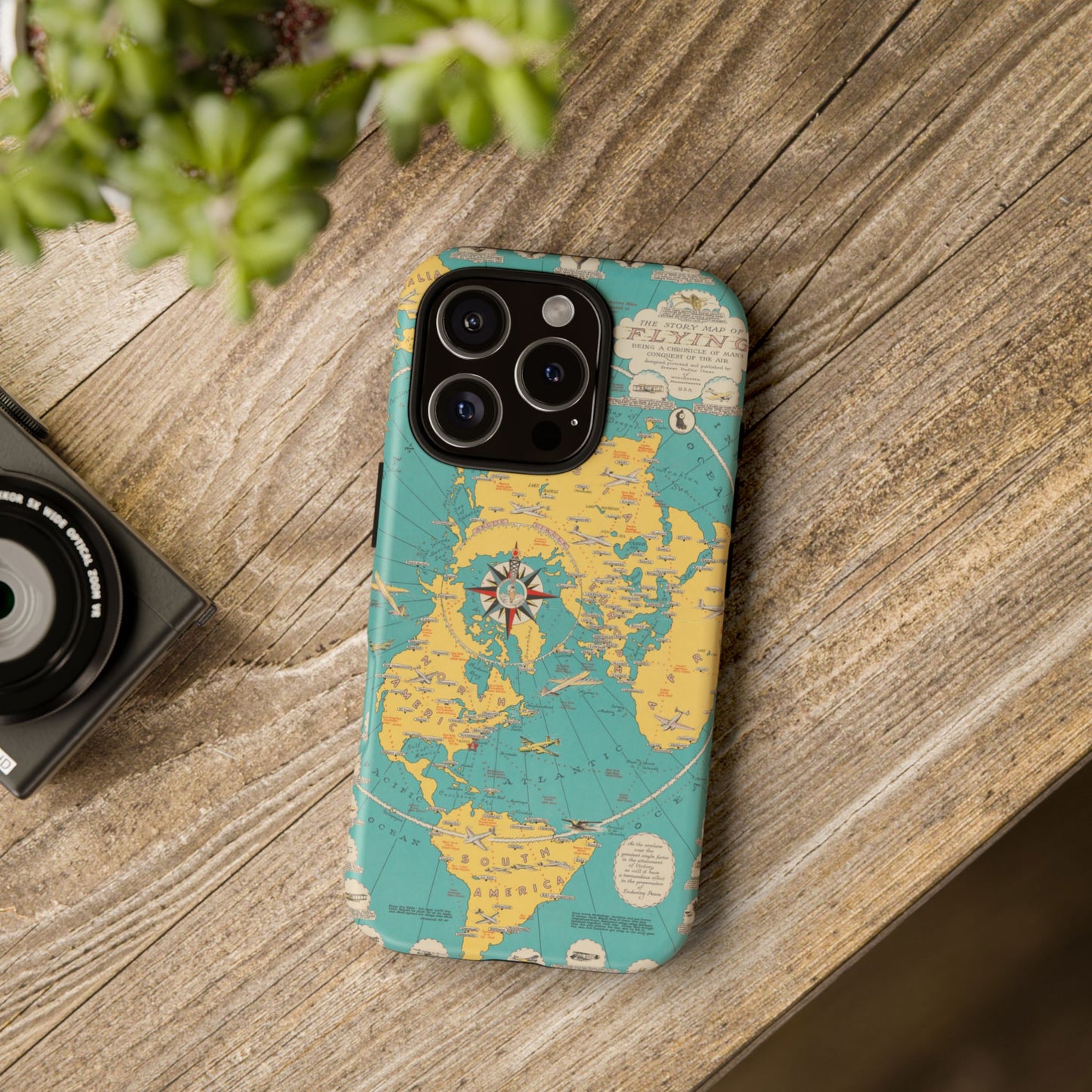Map of Flying Retro iPhone Case