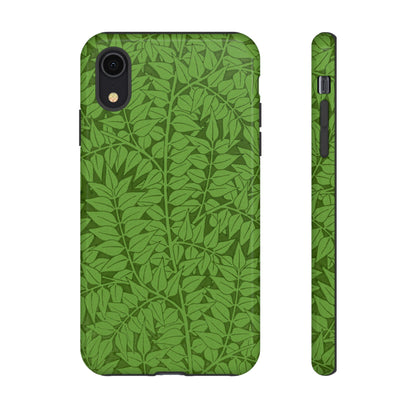 Antique Green Branch Pattern by William Morris iPhone Case