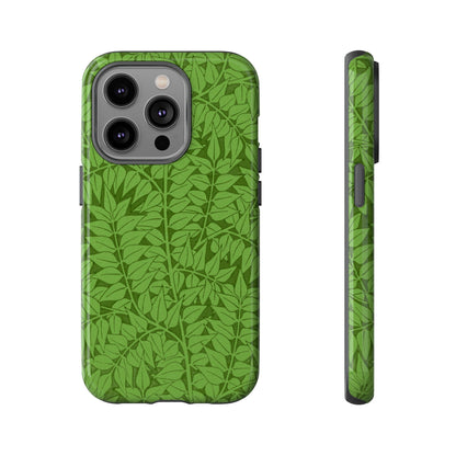 Antique Green Branch Pattern by William Morris iPhone Case