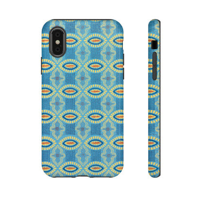 Turquoise Retro Geometric iPhone Case