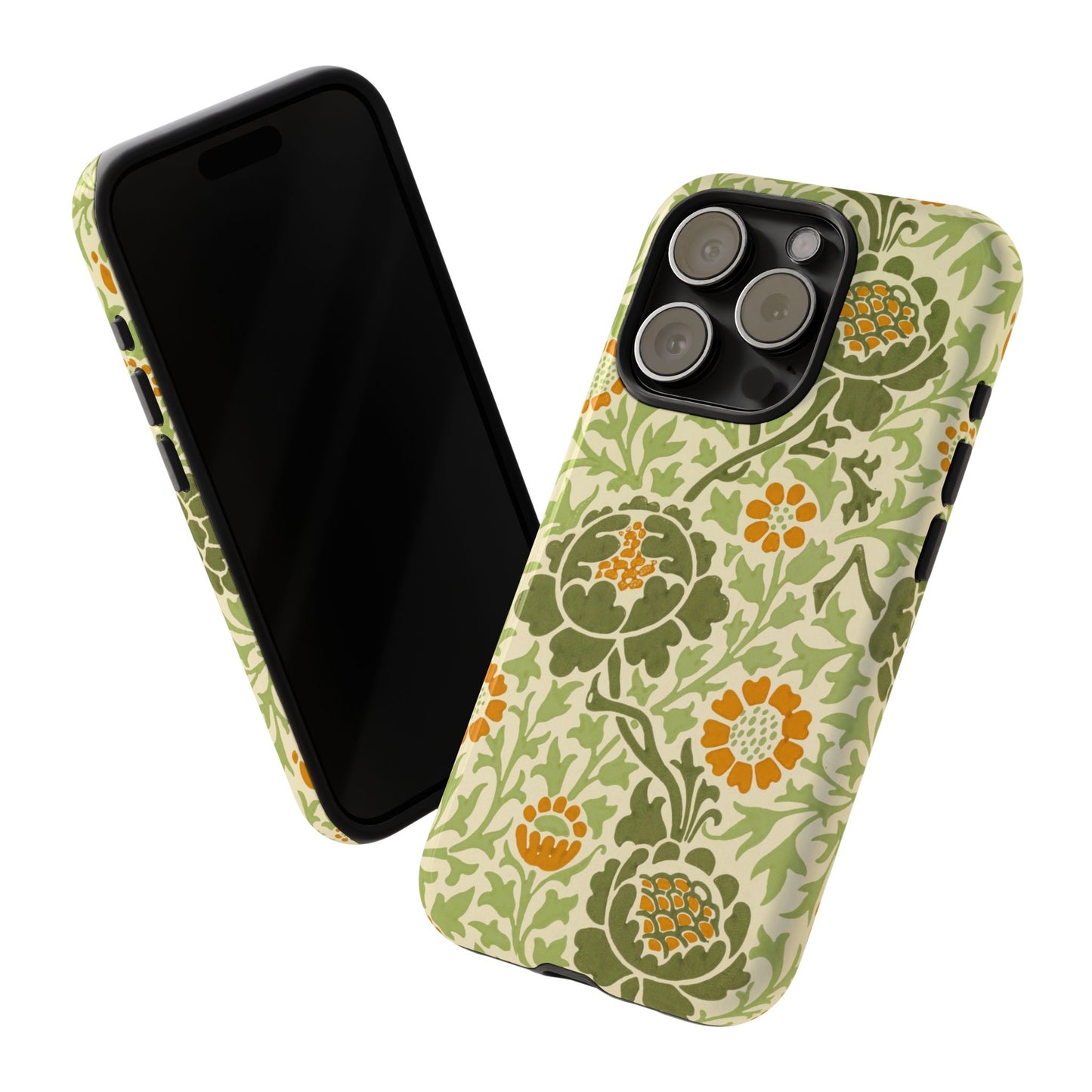 Olive & Orange Vintage Botanical iPhone Case