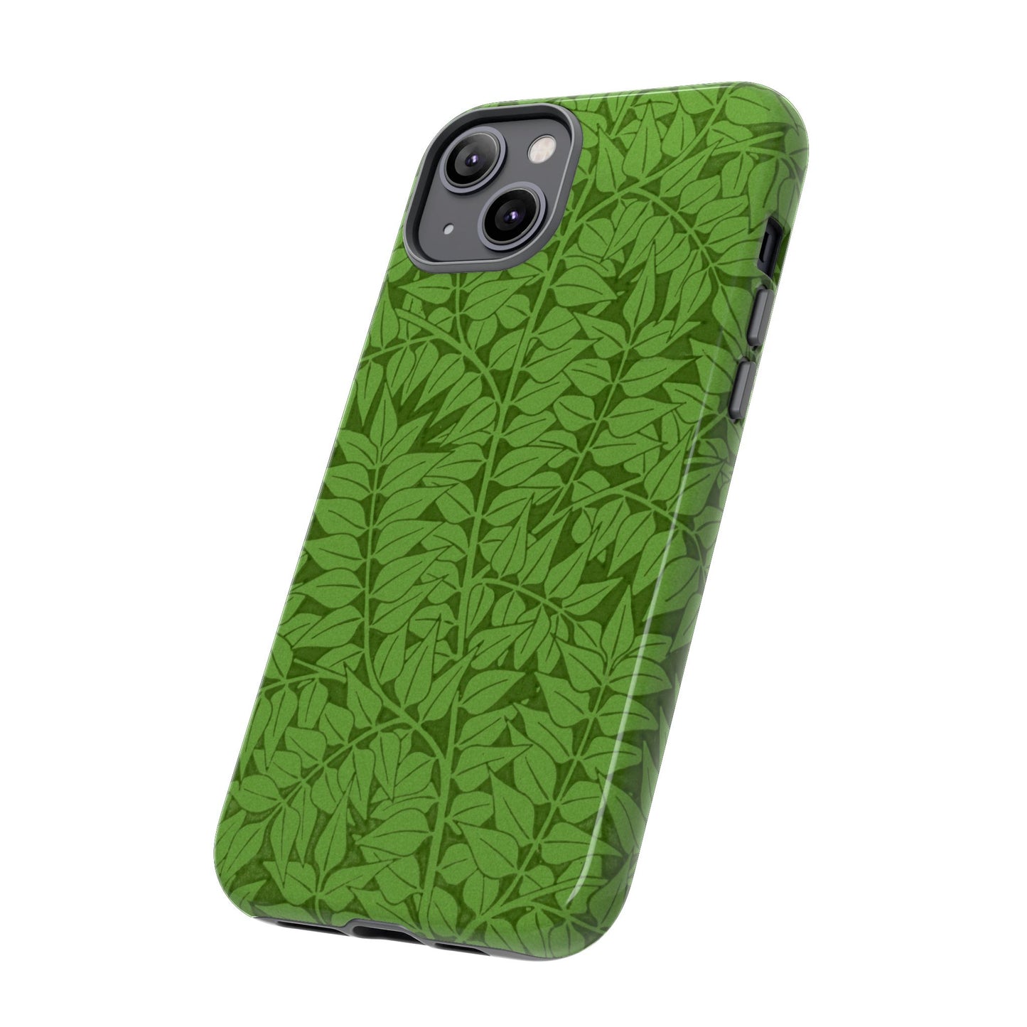 Antique Green Branch Pattern by William Morris iPhone Case