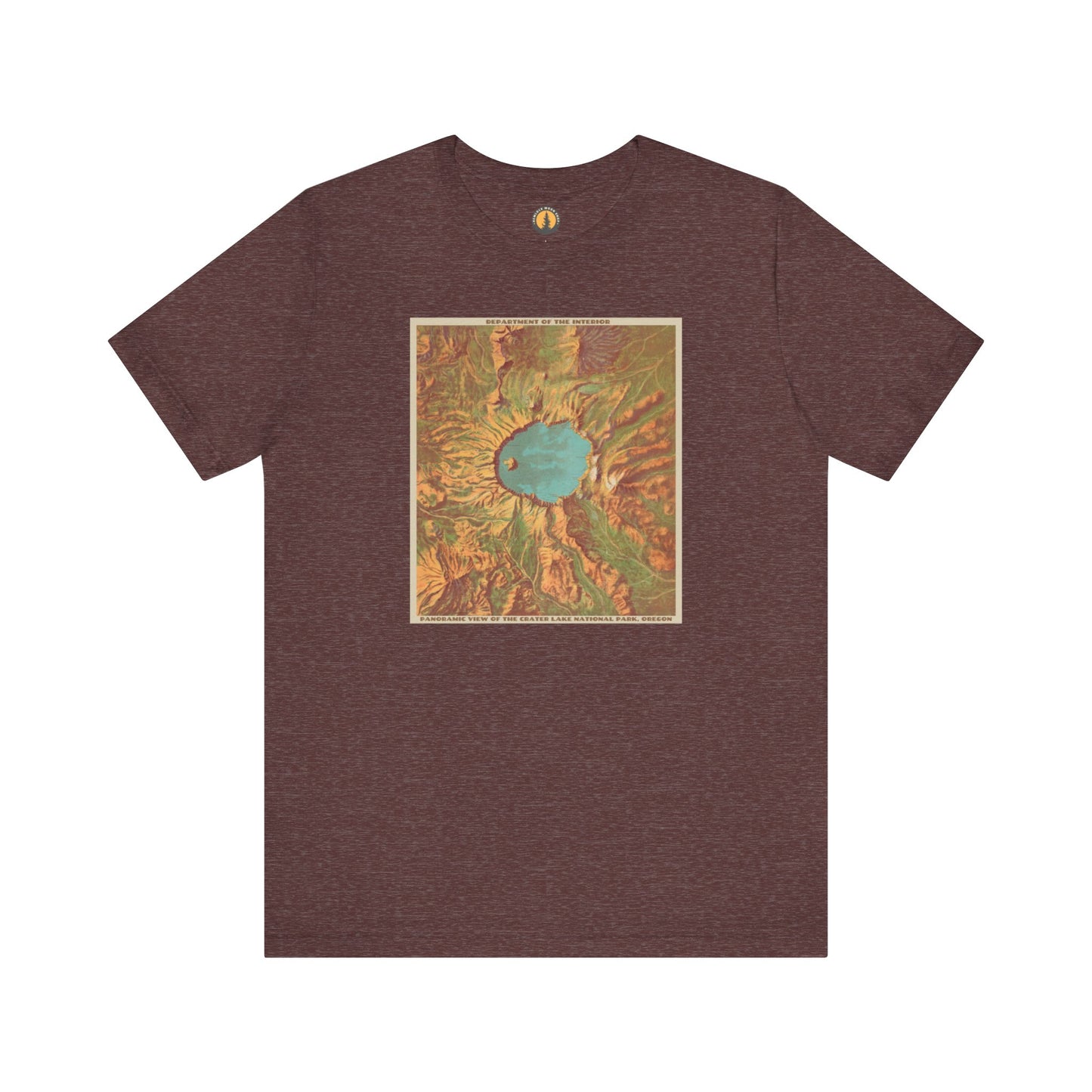 Crater Lake Vintage Map Tee