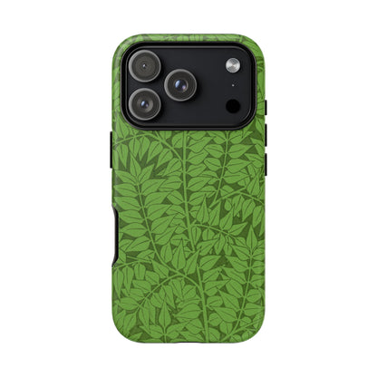 Antique Green Branch Pattern by William Morris iPhone Case