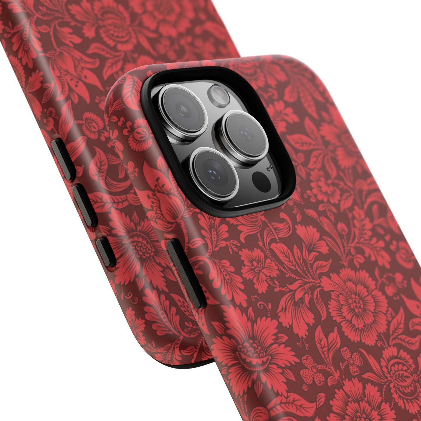 Vintage Crimson Floral Botanical iPhone Case
