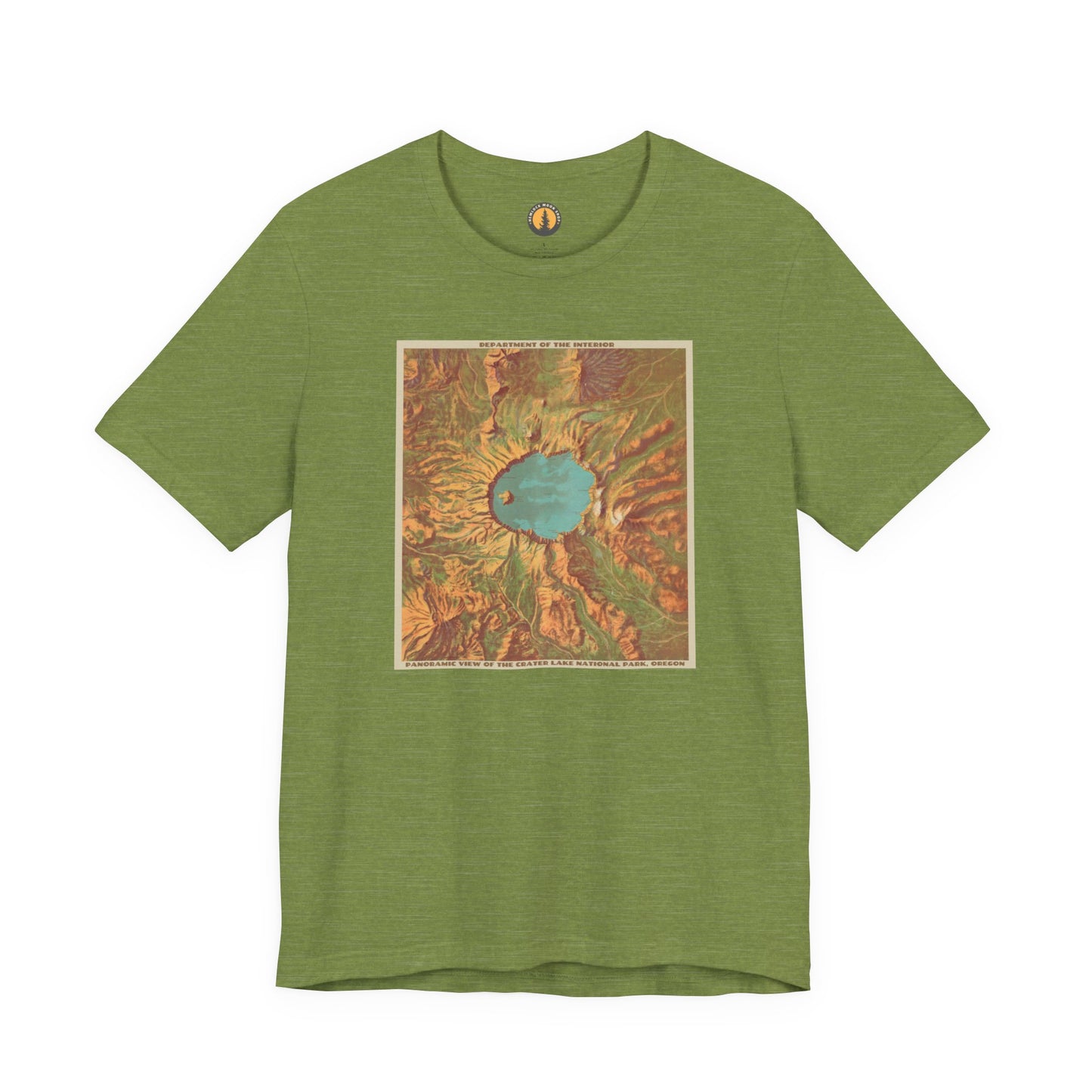 Crater Lake Vintage Map Tee