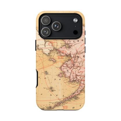 Alaska Territory Antique Map iPhone Case