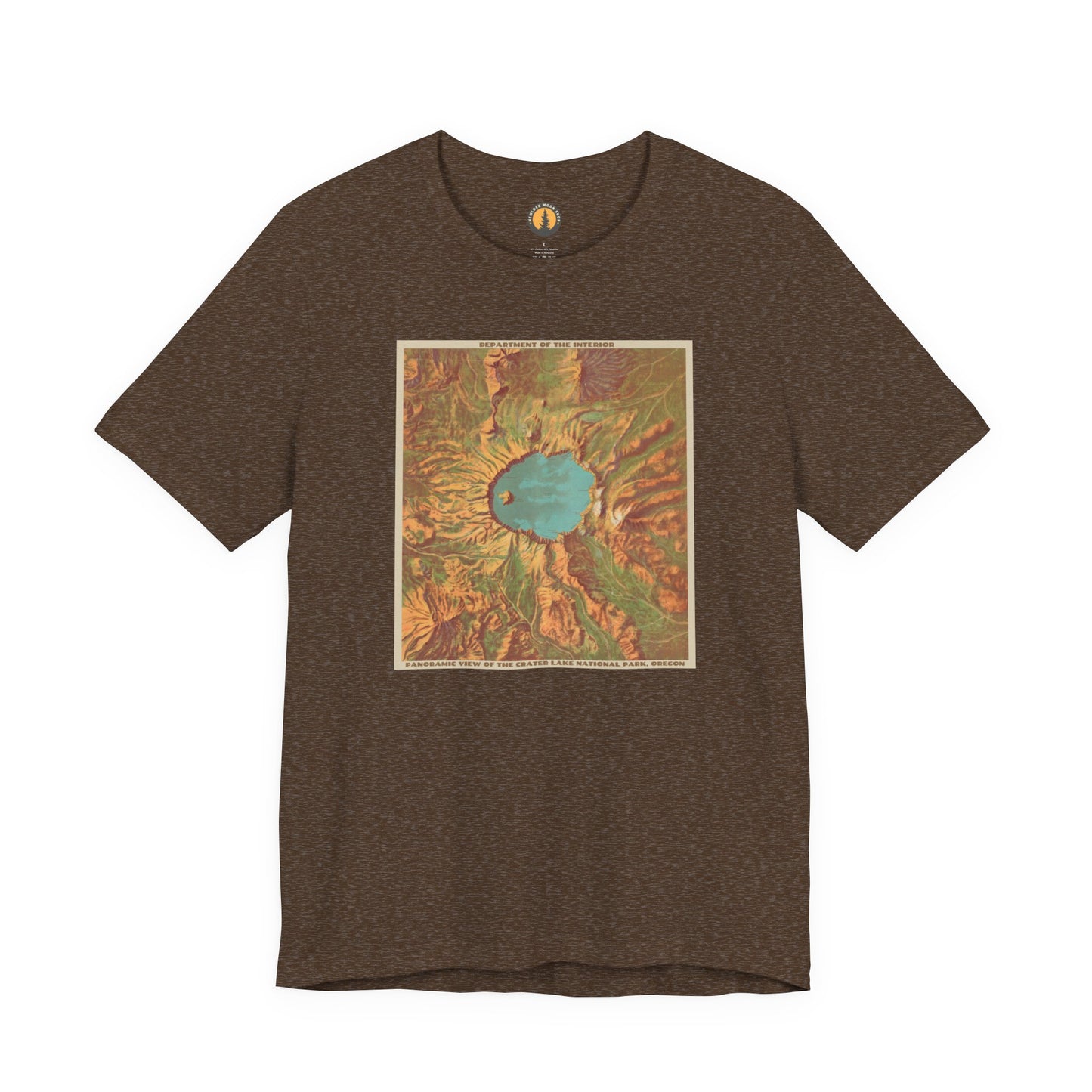 Crater Lake Vintage Map Tee