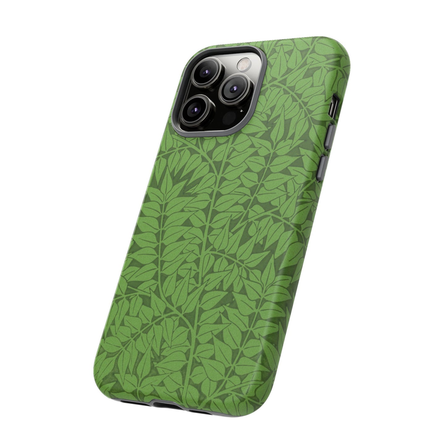 Antique Green Branch Pattern by William Morris iPhone Case