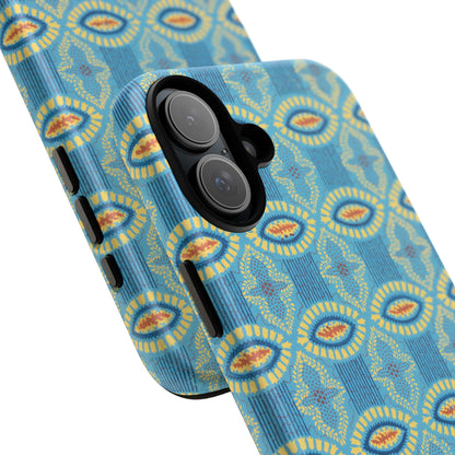 Turquoise Retro Geometric iPhone Case