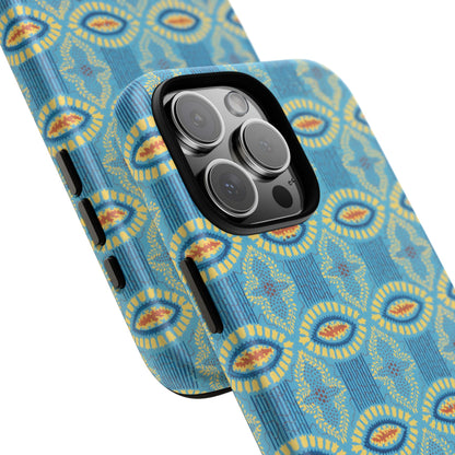 Turquoise Retro Geometric iPhone Case