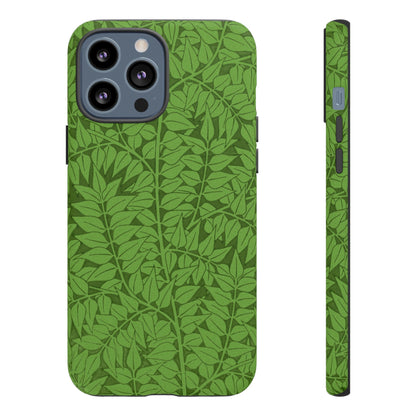 Antique Green Branch Pattern by William Morris iPhone Case