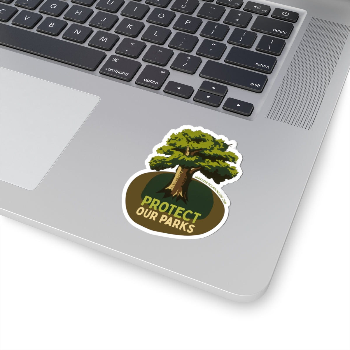 Green Tree Protect Our Parks Sticker (4 sizes)