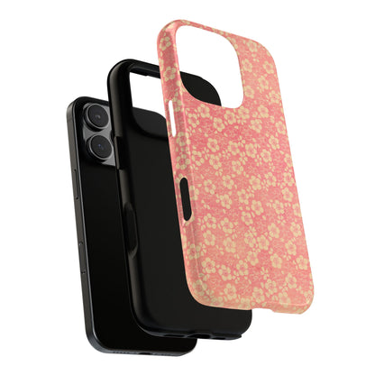 Pink Pattern Scattered Flowers iPhone Case