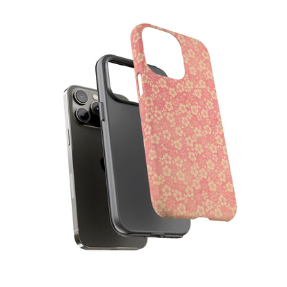 Pink Pattern Scattered Flowers iPhone Case
