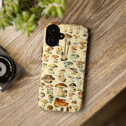 Mushrooms Vintage Field Guide iPhone Case