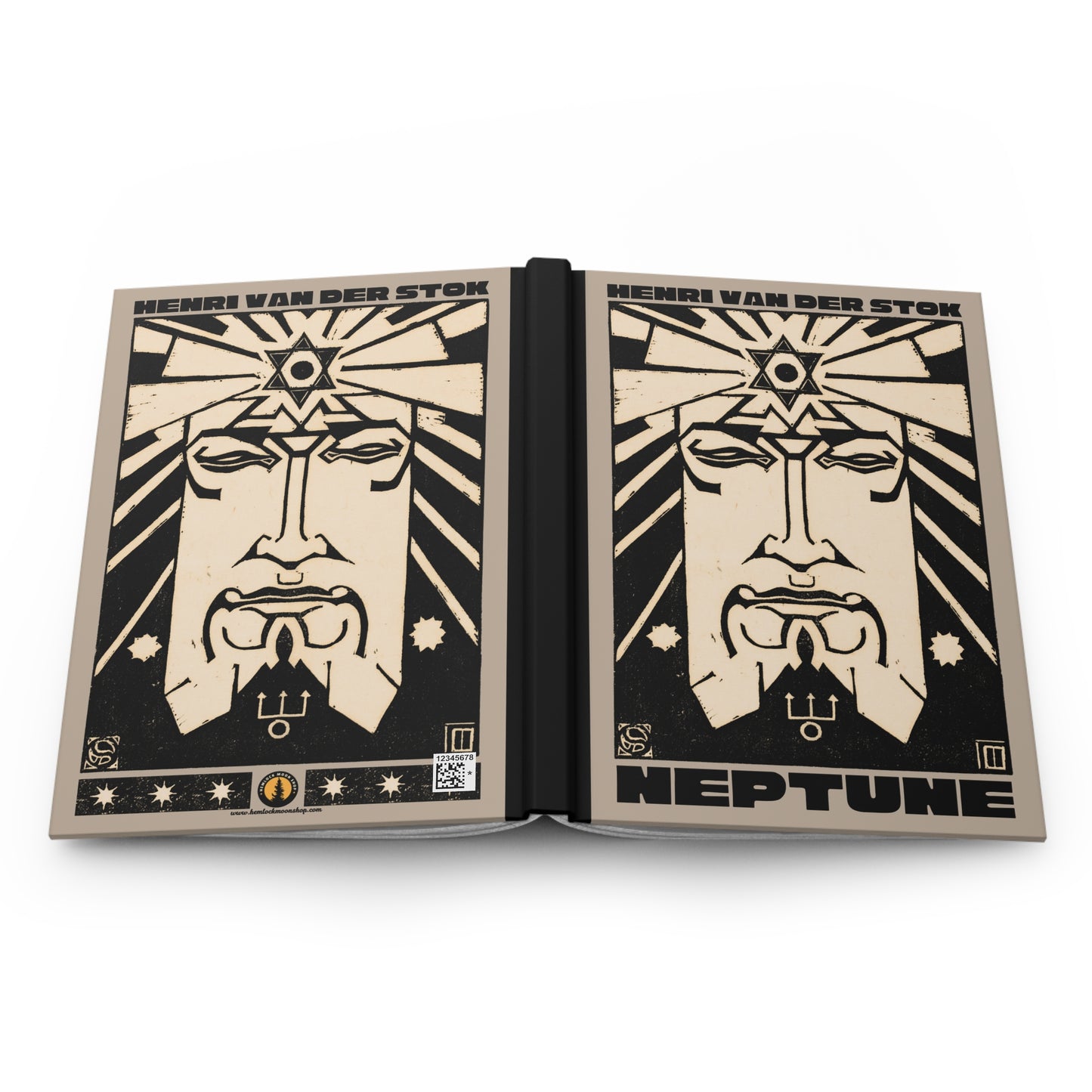 Neptune Hardcover Journal | Henri van der Stok's Planet Masks No. 008
