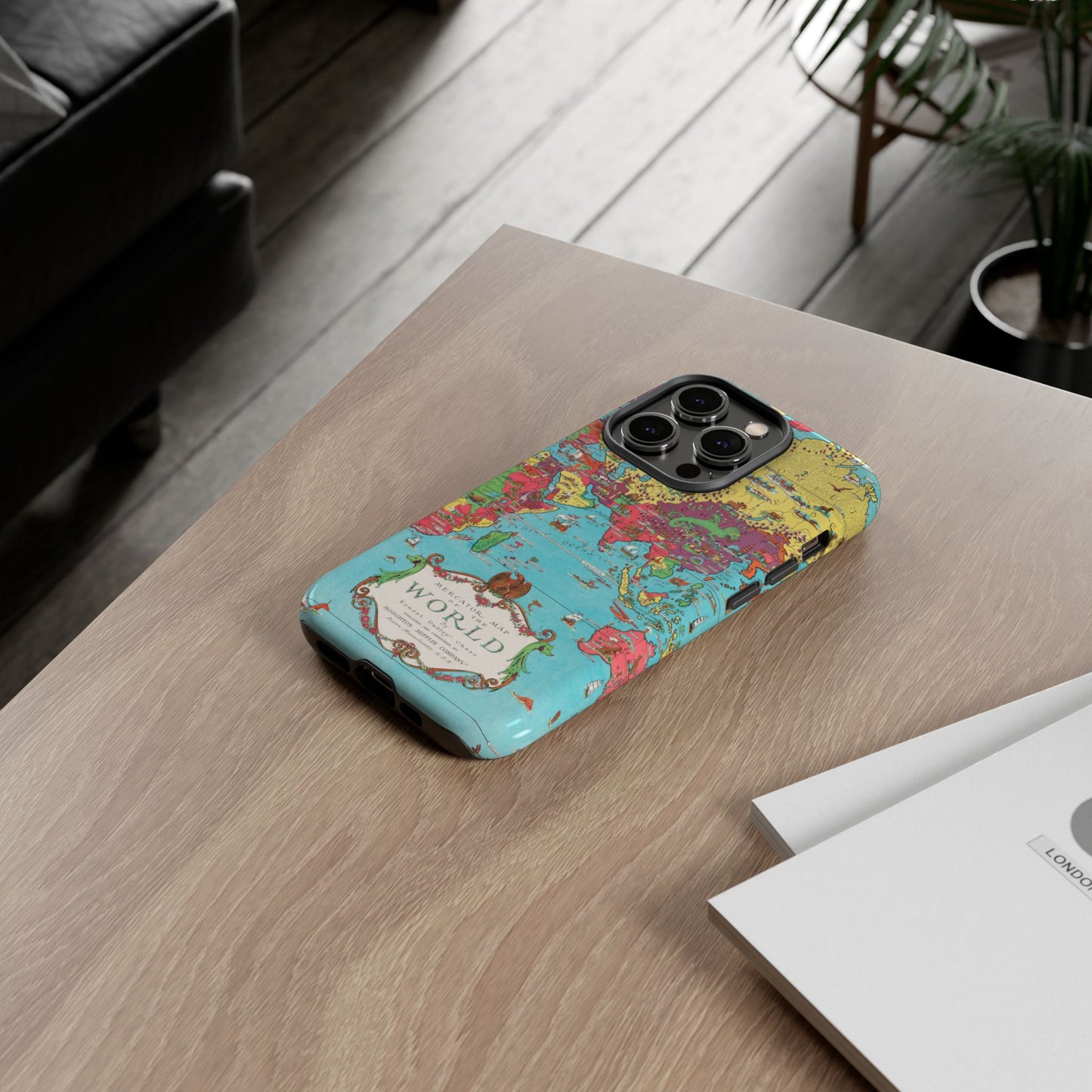 Map of the World Retro Travel iPhone Case