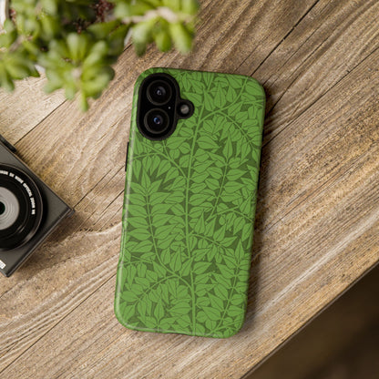 Antique Green Branch Pattern by William Morris iPhone Case