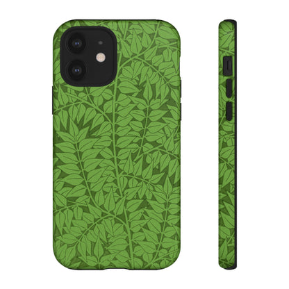Antique Green Branch Pattern by William Morris iPhone Case