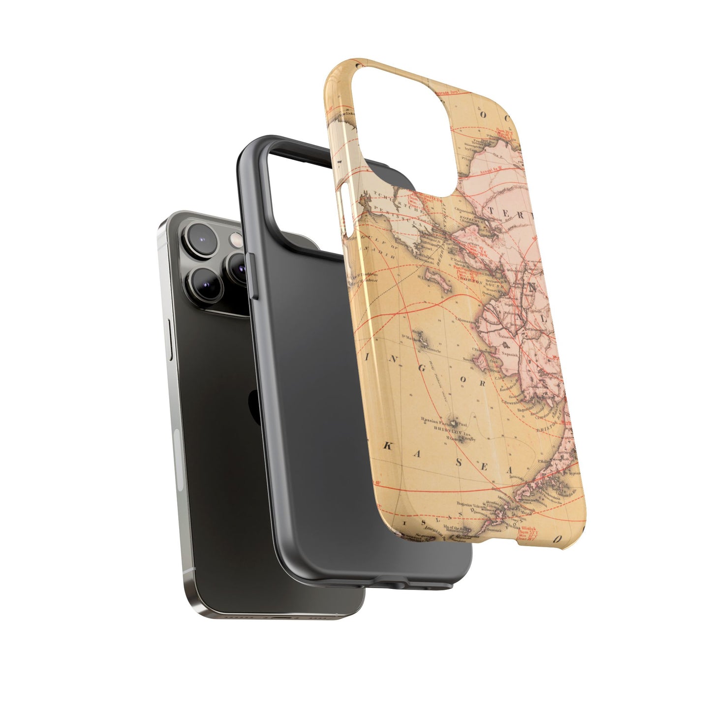 Alaska Territory Antique Map iPhone Case