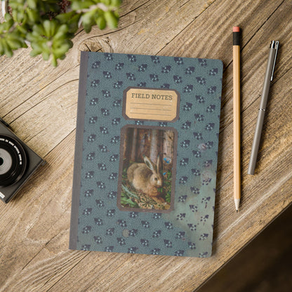 Forest & Rabbit Vintage Field Notes | Softcover Journal with Inside Illustrations