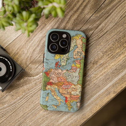 Wanderlust Vintage Map of Europe iPhone Case
