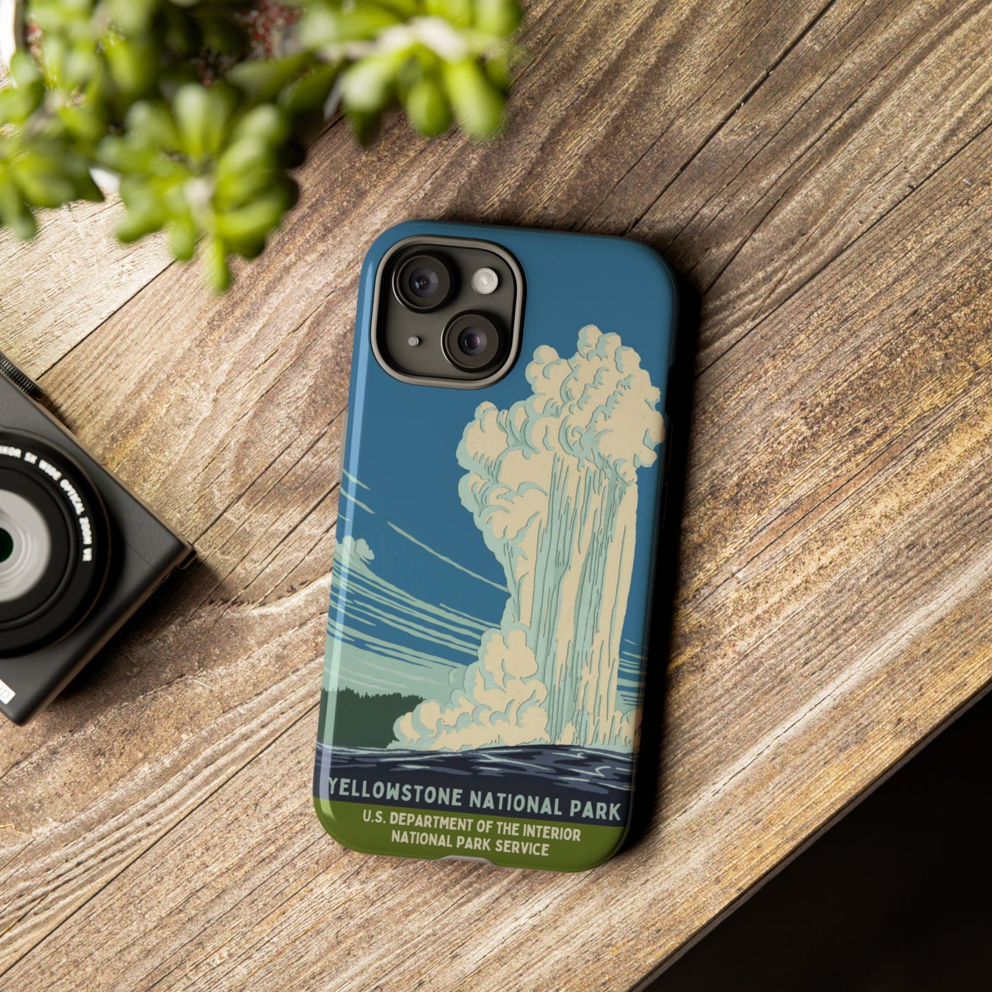 Yellowstone National Park Retro iPhone Case
