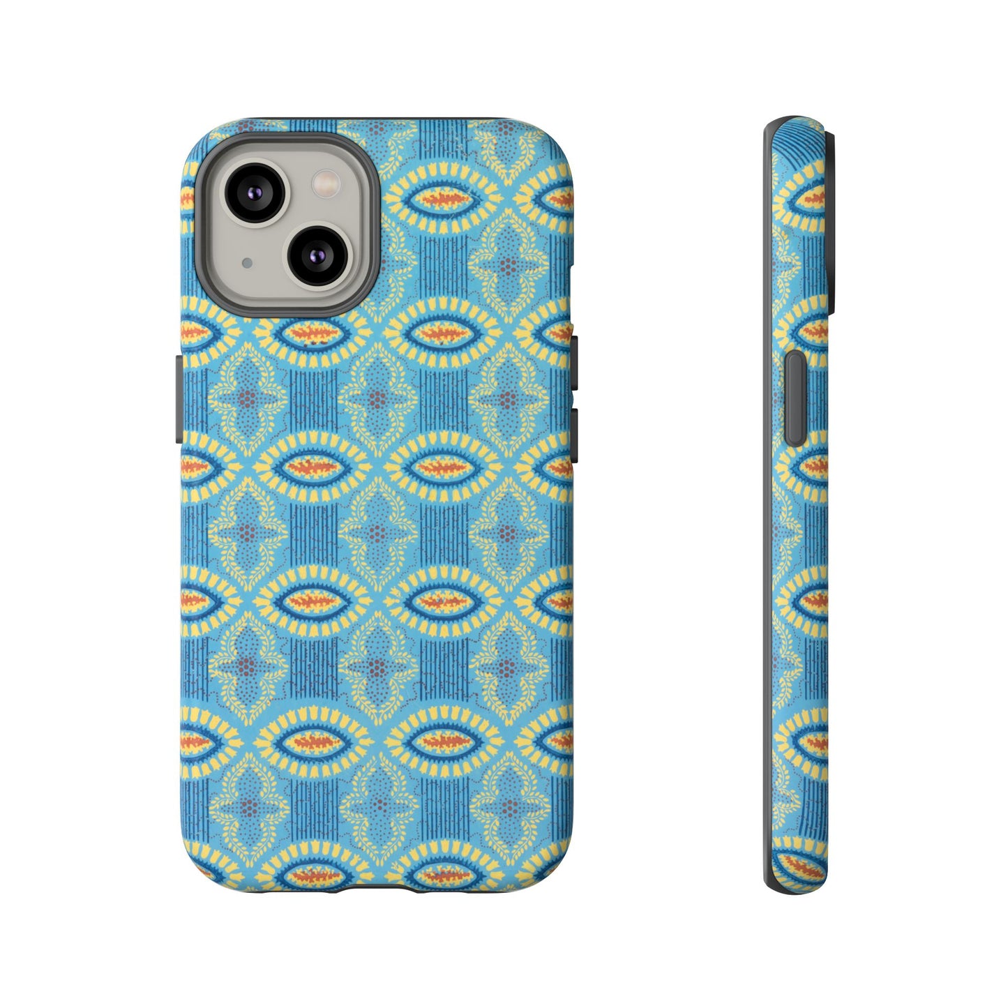 Turquoise Retro Geometric iPhone Case