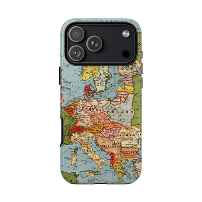 Wanderlust Vintage Map of Europe iPhone Case